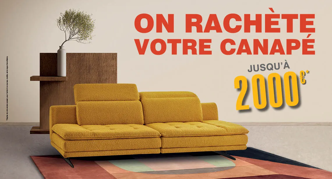 On rachète votre canapé jusqu'à 2000€